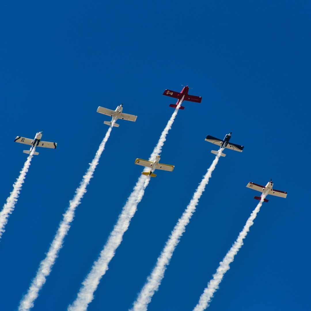 Visit Camarillo Wings Over Camarillo airshow formation.